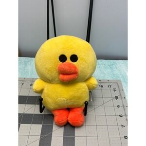 Line Friends Sally Duck Plush 9 Inch Yellow Orange Stuffed Character Toy 2018